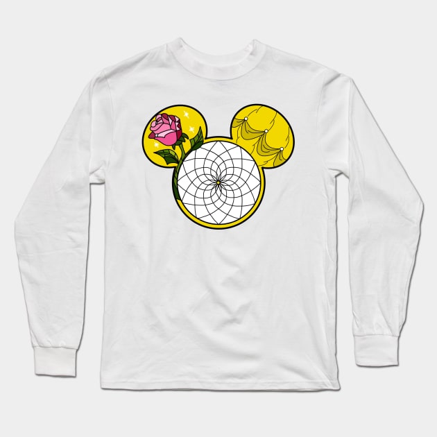 Enchanted Rose Dream Catcher Long Sleeve T-Shirt by KimsCustomCrafts